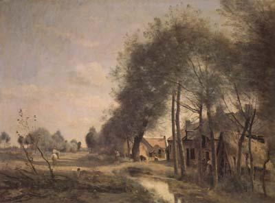 Jean Baptiste Camille  Corot La route de Sin-le-Noble (mk11) France oil painting art